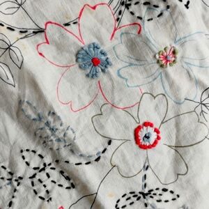 👗Willi Smith Vintage Linen DRESS 👗  Nordstroms VNPLC SZ 8 Embroidered